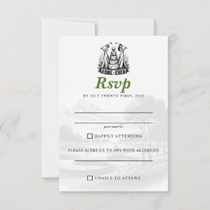 Golf Brides Wedding RSVP Karte