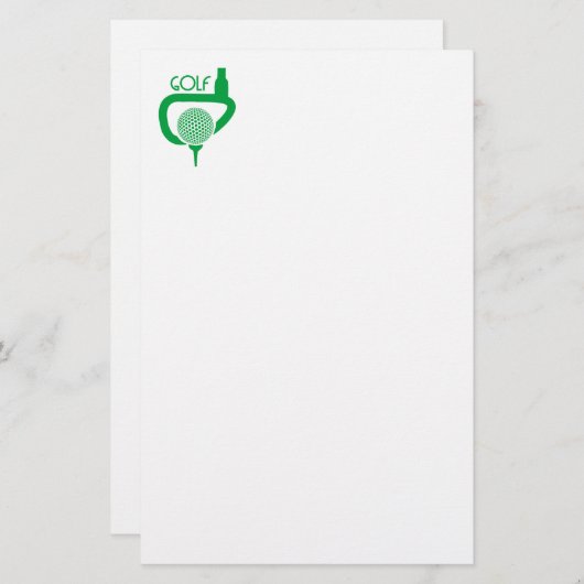 Golf Briefpapier (Vorne/Hinten)