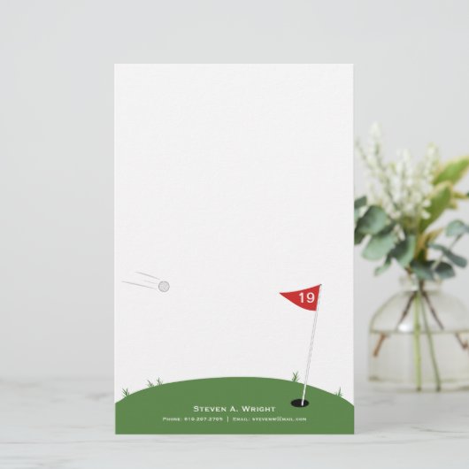 Golf Briefpapier (Stehend Vorderseite)