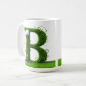 ⛳ Golf Buchstabe B Monogramm Moderne elegante Gesc Kaffeetasse (Vorderseite Links)