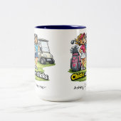 Golf Buddies Besties BFF Fun Personalized Mug Zweifarbige Tasse (Mittel)