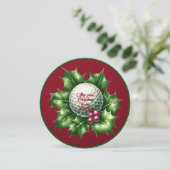 Golf Buddy Weihnachtskarte Feiertagskarte (Stehend Vorderseite)