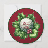 Golf Buddy Weihnachtskarte Feiertagskarte (Vorderseite)