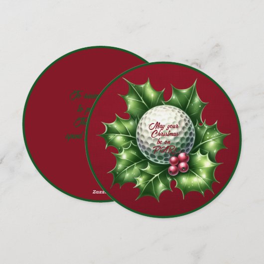 Golf Buddy Weihnachtskarte Feiertagskarte (Vorne/Hinten)