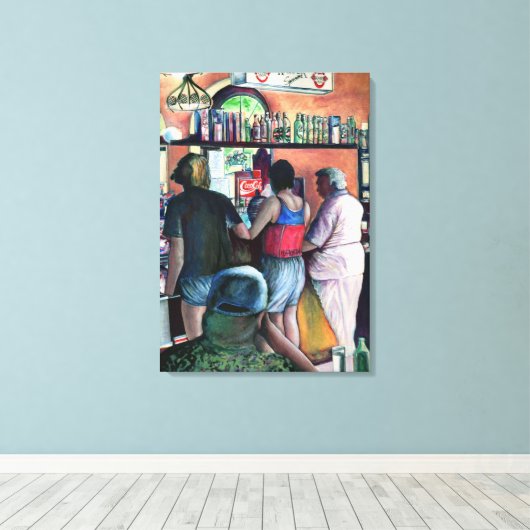 Golf Bufe Budapest Leinwanddruck (Insitu (Holzboden))