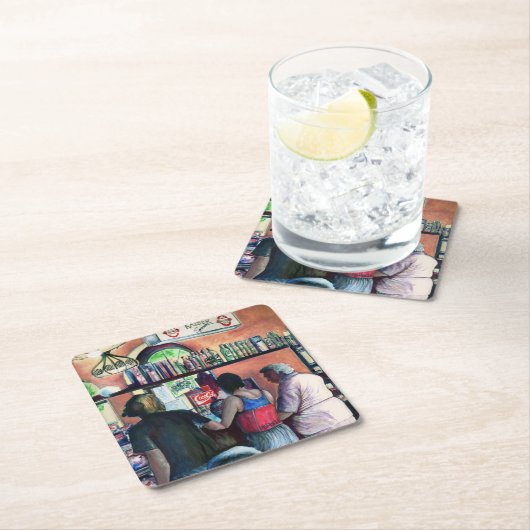 Golf Bufe, Budapest Rechteckiger Pappuntersetzer (Vor Ort)