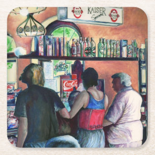 Golf Bufe, Budapest Rechteckiger Pappuntersetzer