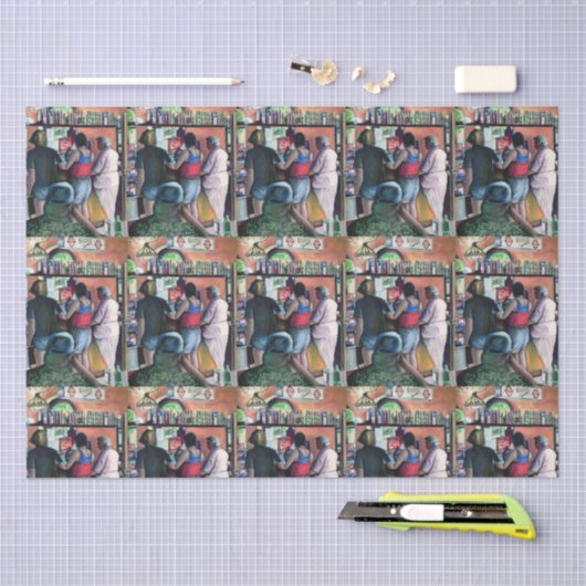 Golf Buffet, Budapest Seidenpapier (Handwerk)