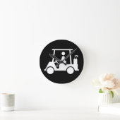 Golf-Buggy Runde Wanduhr (Zuhause)