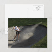 Golf-Bunker-Aktion Postkarte (Vorne/Hinten)