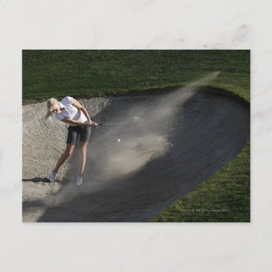 Golf-Bunker-Aktion Postkarte (Vorderseite)