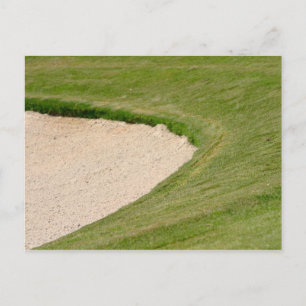 Golf Bunker Postkarte