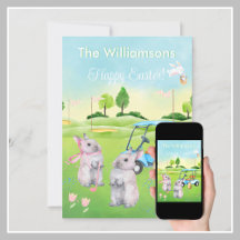 Golf Bunnies Charming Happy Oaster