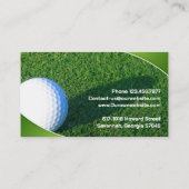 Golf Business Card Visitenkarte (Rückseite)