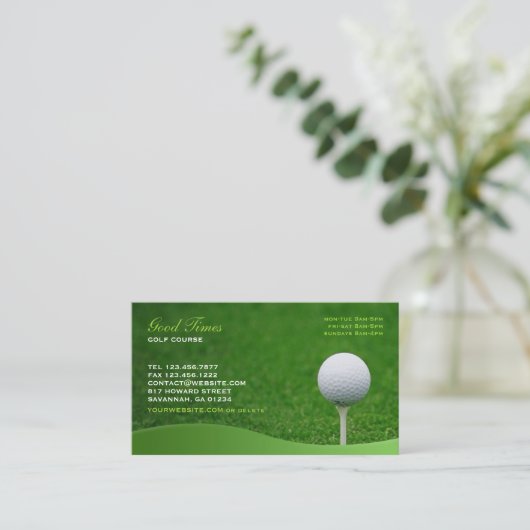 Golf Business Card Visitenkarte (Stehend Vorderseite)