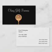 Golf Business Cards Gold Golf Ball Visitenkarte (Vorne/Hinten)