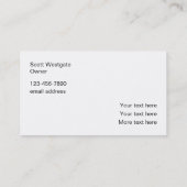 Golf Business Cards Gold Golf Ball Visitenkarte (Rückseite)