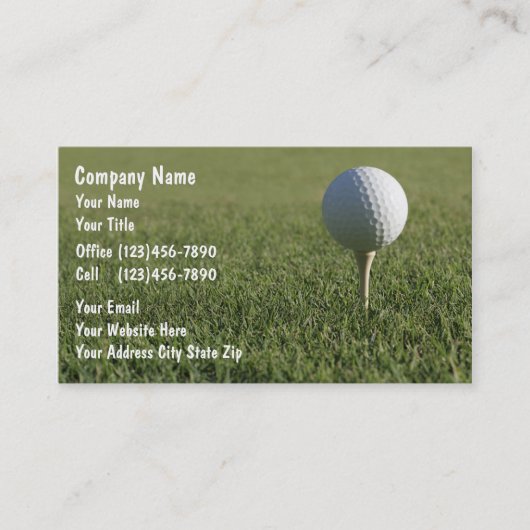 Golf Business Cards Visitenkarte (Vorderseite)