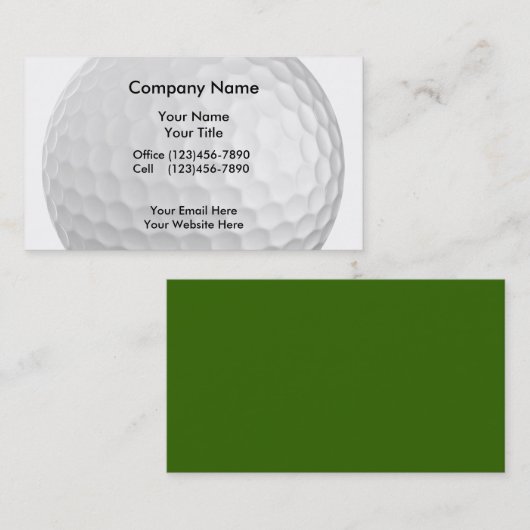 Golf Business Cards Visitenkarte (Vorne/Hinten)