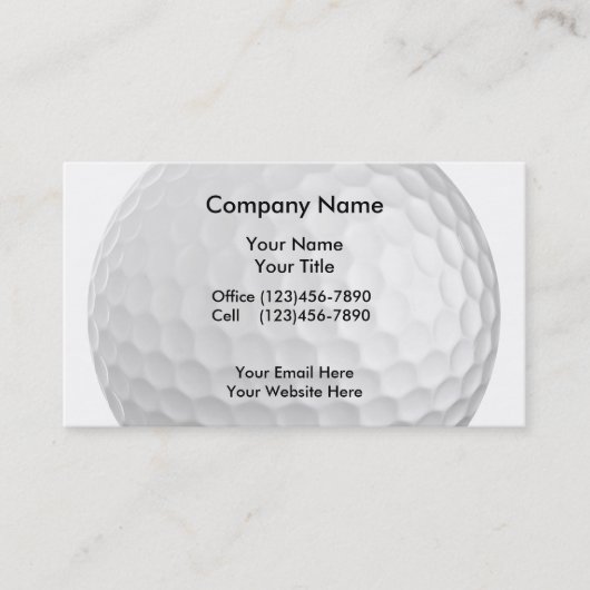 Golf Business Cards Visitenkarte (Vorderseite)