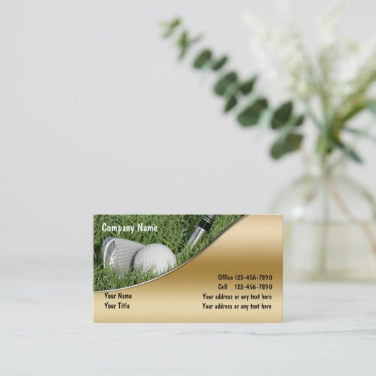 Golf Business Cards Visitenkarte (Stehend Vorderseite)