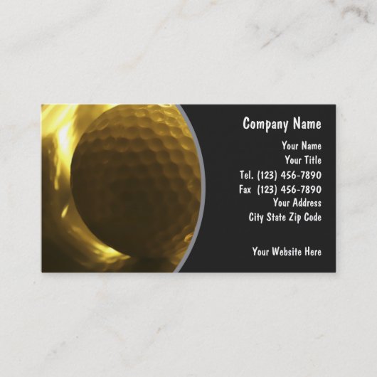 Golf Business Cards Visitenkarte (Vorderseite)