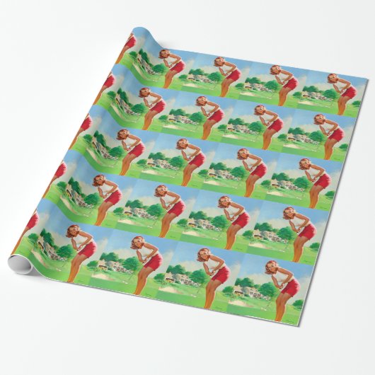 Golf Button Up Geschenkpapier (Ungerollt)