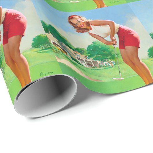 Golf Button Up Geschenkpapier (Rolleneckpunkt)