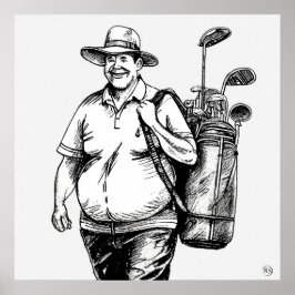 Golf Caddie - Golf Art Print Poster