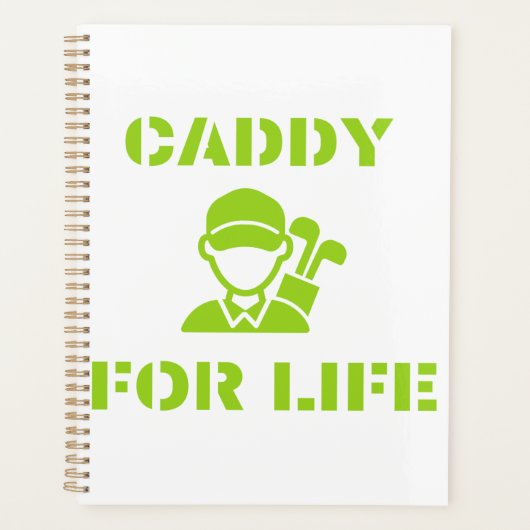 Golf Caddy fürs Leben Angebot Limettengrün Planer (Vorderseite)