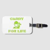 Golf Caddy fürs Leben Quote Limettengrün Gepäckanhänger (Vorderseite (Horizontal))