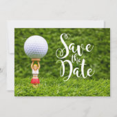 Golf Caddy Save the Date Einladung (Vorderseite)