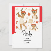 Golf Canada Day Golf Gegerät für Katzen Liebhaber Einladung (Vorderseite)