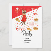 Golf Canada Day Golf Gegerät für Katzen Liebhaber Einladung (Vorderseite)