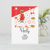 Golf Canada Day Golf Gegerät für Katzen Liebhaber Einladung (Stehend Vorderseite)