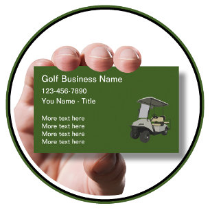 Golf Car Theme Editable Business Cards Visitenkarte