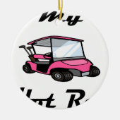 Golf cart3 keramik ornament (Vorne)