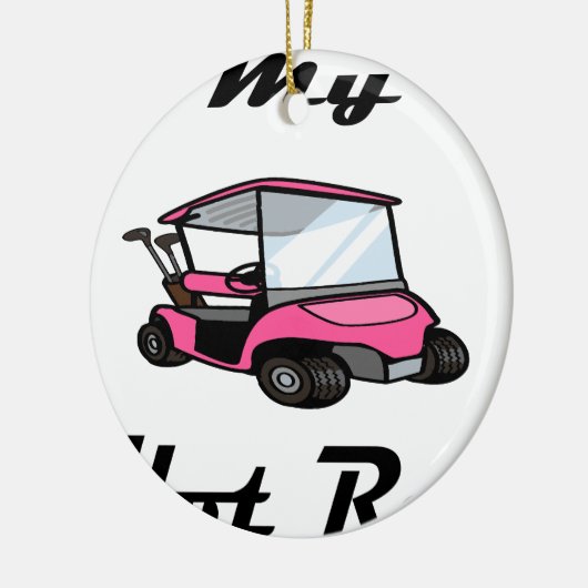 Golf cart3 keramik ornament (Links)