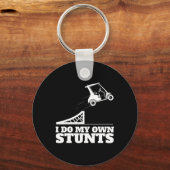 Golf Cart Accident I Do My Own Stunts Fun Present Schlüsselanhänger (Vorderseite)