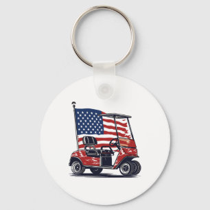 Golf Cart American Flag 4. Juli Sport Patrioti Schlüsselanhänger