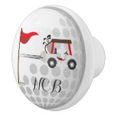 Golf Cart Ball für Golfer Monogram Keramikknauf (Rechts)