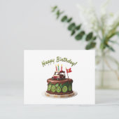 Golf Cart Birthday Cake Postkarte (Stehend Vorderseite)