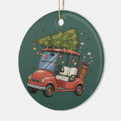 Golf Cart Christmas Tree Golf Lover Gift Keramik Ornament (Links)