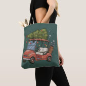 Golf Cart Christmas Tree Golf Lover Gift Tasche (Von Nahem)