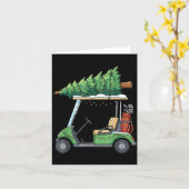 Golf Cart Christmas Tree Lights Funny For Men Wome Karte (Gelbe Blume)