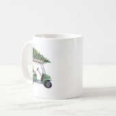 Golf Cart Christmas Tree Lights Golfing Golfer Fun Kaffeetasse (Vorderseite Links)