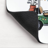 Golf Cart Christmas Tree Lights Golfing Golfer Fun Mousepad (Ecke)