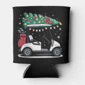 Golf Cart Christmas Tree Lights Xmas Sport Golfer Dosenkühler (Vorderseite)