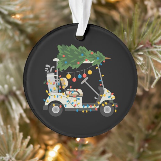 Golf Cart Christmas Tree Lights Xmas Sport Golfer Ornament (Baum)