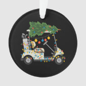 Golf Cart Christmas Tree Lights Xmas Sport Golfer Ornament (Vorderseite)